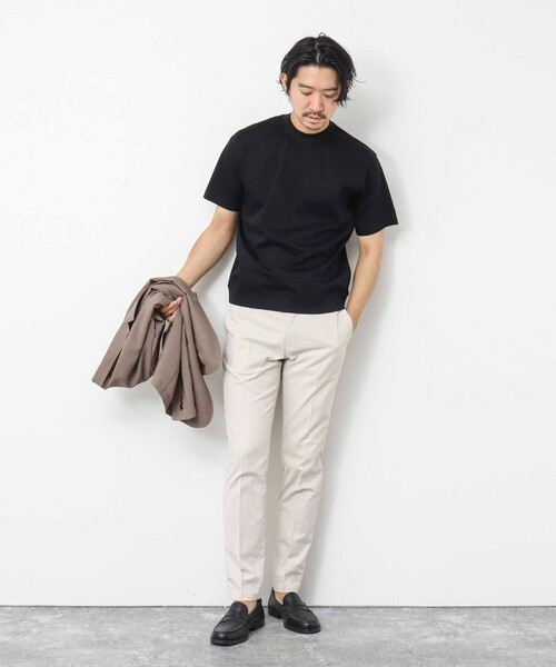 NOLLEY’S（ノーリーズ）の「《ビジカジ対応 / 吸水速乾》綿麻COOLMAX スリムフィットパンツ（チノパンツ・メンズ・キナリ/ネイビー/ベージュ/サックスブルー/オリーブ/グレー・S/M/L/XL）」の18枚目の写真