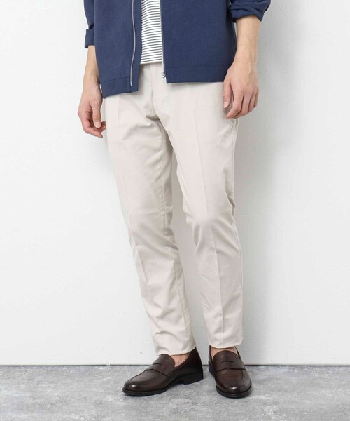 NOLLEY’S（ノーリーズ）の「《ビジカジ対応 / 吸水速乾》綿麻COOLMAX スリムフィットパンツ（チノパンツ・メンズ・キナリ/ネイビー/ベージュ/サックスブルー/オリーブ/グレー・S/M/L/XL）」の20枚目の写真
