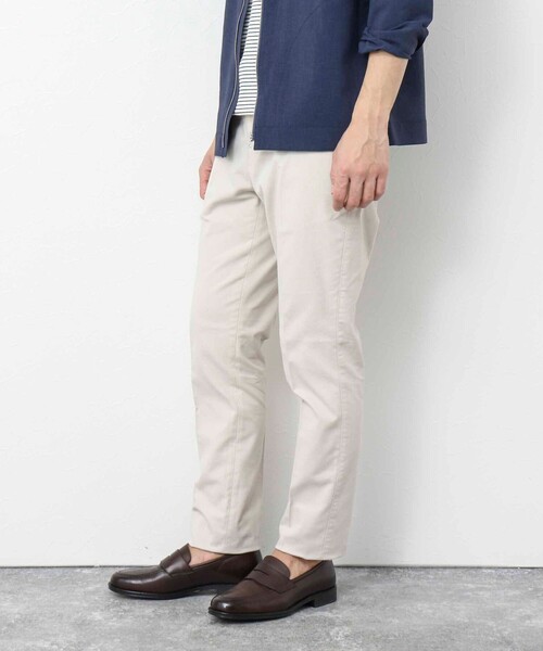 NOLLEY’S（ノーリーズ）の「《ビジカジ対応 / 吸水速乾》綿麻COOLMAX スリムフィットパンツ（チノパンツ・メンズ・キナリ/ネイビー/ベージュ/サックスブルー/オリーブ/グレー・S/M/L/XL）」の21枚目の写真