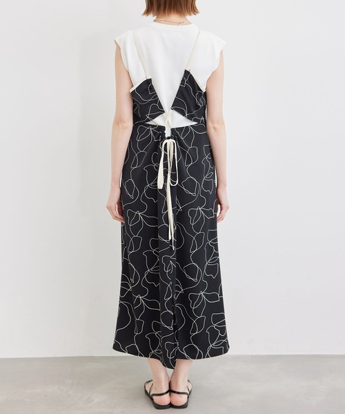 ROPE' PICNIC（ロペピクニック）の「線画プリントキャミソールワンピース（ワンピース・レディース・ブラック/オフホワイト・38）」の14枚目の写真