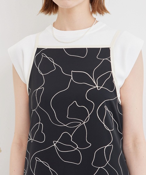 ROPE' PICNIC（ロペピクニック）の「線画プリントキャミソールワンピース（ワンピース・レディース・ブラック/オフホワイト・38）」の15枚目の写真