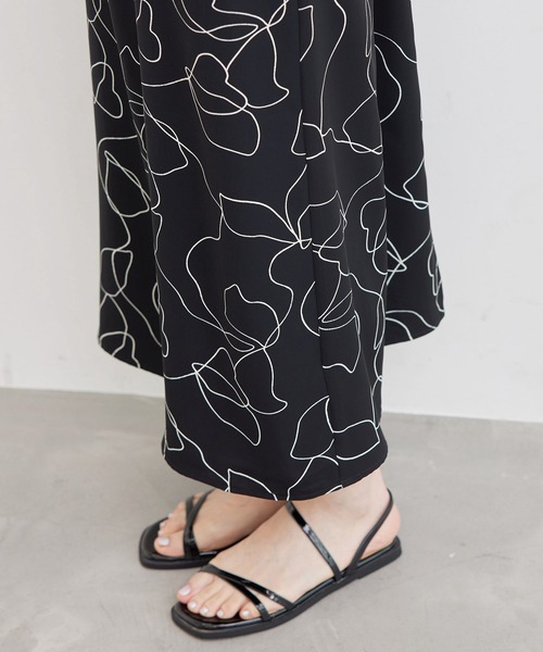 ROPE' PICNIC（ロペピクニック）の「線画プリントキャミソールワンピース（ワンピース・レディース・ブラック/オフホワイト・38）」の9枚目の写真