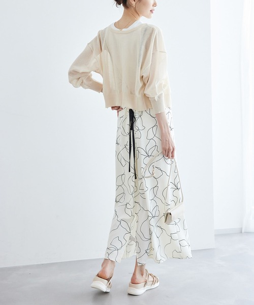 ROPE' PICNIC（ロペピクニック）の「線画プリントキャミソールワンピース（ワンピース・レディース・ブラック/オフホワイト・38）」の21枚目の写真