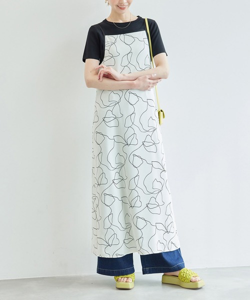 セール】線画プリントキャミソールワンピース（ワンピース