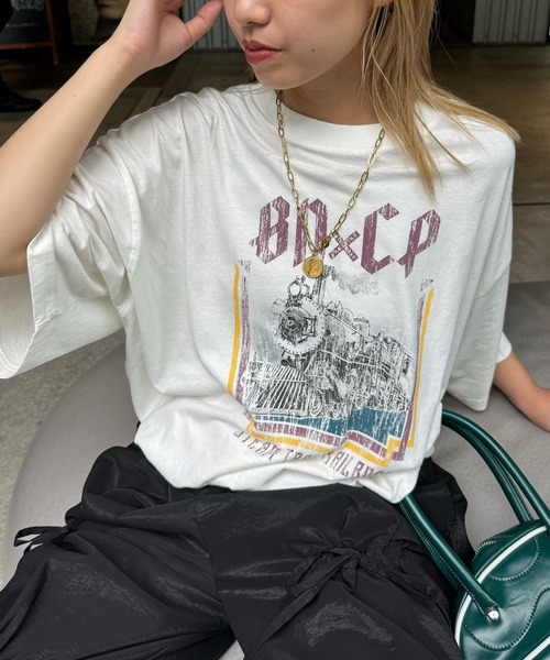 CIAOPANIC（チャオパニック）の「【ユニセックス】オーバーサイズピグメント加工Tシャツ（Tシャツ/カットソー・レディース・ブラック系その他/ブラック/ホワイト系その他/ブラック系その他2/ホワイト/ホワイト系その他2・LARGE/MEDIUM）」の2枚目の写真