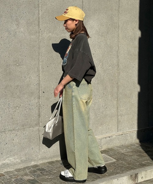 CIAOPANIC（チャオパニック）の「【ユニセックス】オーバーサイズピグメント加工Tシャツ（Tシャツ/カットソー・レディース・ブラック系その他/ブラック/ホワイト系その他/ブラック系その他2/ホワイト/ホワイト系その他2・LARGE/MEDIUM）」の11枚目の写真