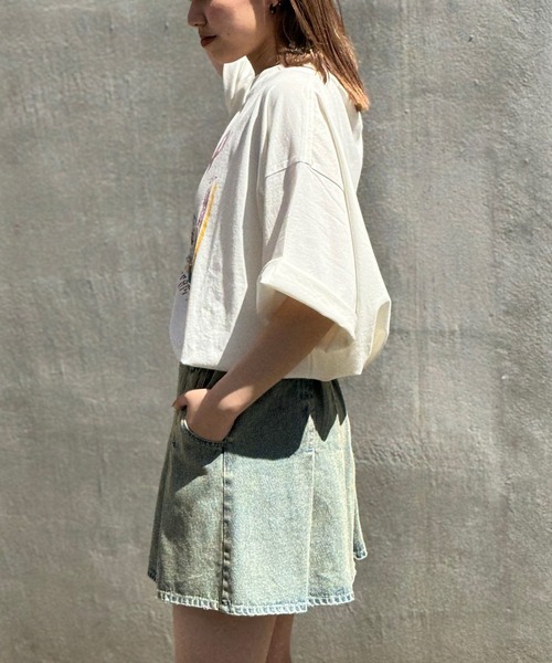 CIAOPANIC（チャオパニック）の「【ユニセックス】オーバーサイズピグメント加工Tシャツ（Tシャツ/カットソー・レディース・ブラック系その他/ブラック/ホワイト系その他/ブラック系その他2/ホワイト/ホワイト系その他2・LARGE/MEDIUM）」の16枚目の写真