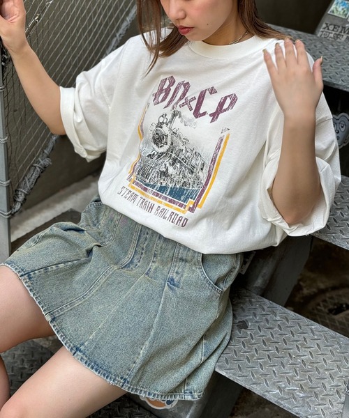 CIAOPANIC（チャオパニック）の「【ユニセックス】オーバーサイズピグメント加工Tシャツ（Tシャツ/カットソー・レディース・ブラック系その他/ブラック/ホワイト系その他/ブラック系その他2/ホワイト/ホワイト系その他2・LARGE/MEDIUM）」の14枚目の写真