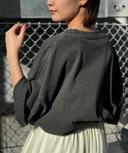 CIAOPANIC（チャオパニック）の「【ユニセックス】オーバーサイズピグメント加工Tシャツ（Tシャツ/カットソー・レディース・ブラック系その他/ブラック/ホワイト系その他/ブラック系その他2/ホワイト/ホワイト系その他2・LARGE/MEDIUM）」の21枚目の写真