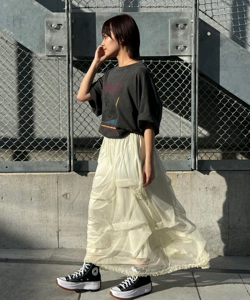 CIAOPANIC（チャオパニック）の「【ユニセックス】オーバーサイズピグメント加工Tシャツ（Tシャツ/カットソー・レディース・ブラック系その他/ブラック/ホワイト系その他/ブラック系その他2/ホワイト/ホワイト系その他2・LARGE/MEDIUM）」の22枚目の写真