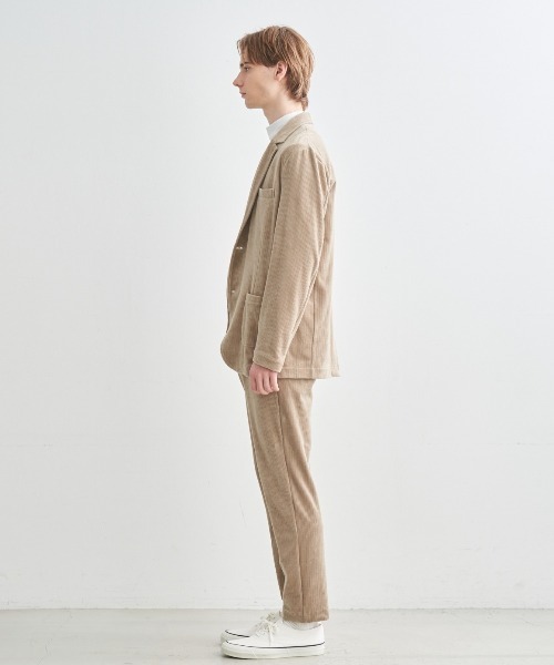 three dots(スリードッツ)の「カットコーデュロイ ジャケット(テーラードジャケット・メンズ・ベージュ/ネイビー・SMALL/MEDIUM/LARGE)」の4枚目の写真