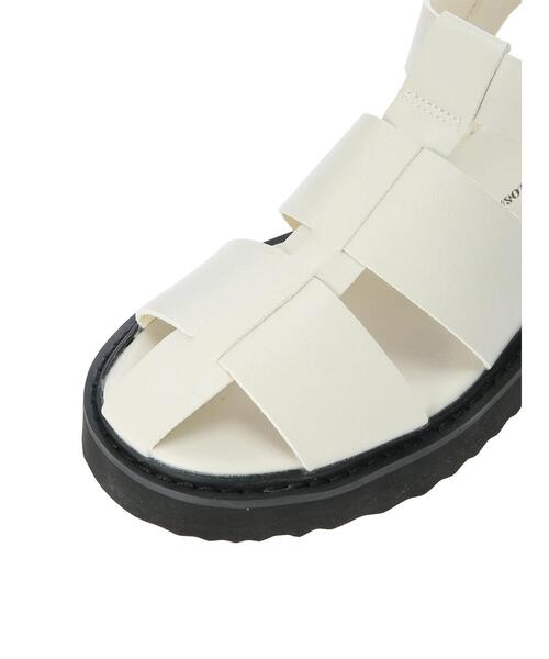Samansa Mos2（サマンサ モスモス）の「【S/XLサイズ WEB限定】軽量グルカサンダル（サンダル・レディース・オフホワイト/ブラック・M/XL/S/L）」の9枚目の写真