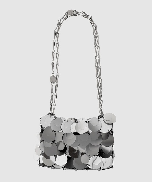 Rabanne(ラバンヌ)の「SPARKLE NANO POCHETTE(ハンドバッグ・レディース・シルバー・OS/TU)」の1枚目の写真