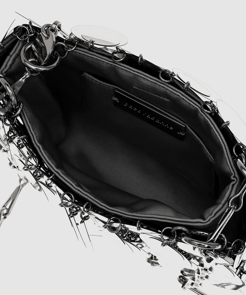 Rabanne(ラバンヌ)の「SPARKLE NANO POCHETTE(ハンドバッグ・レディース・シルバー・OS/TU)」の6枚目の写真