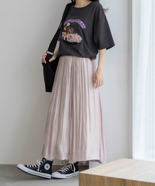 Tom＆Jerry（トムアンドジェリー）の「TOM＆JERRY トムとジェリー サガラ刺繍Tシャツ 綿100%（Tシャツ/カットソー・レディース・チャコールグレー/オートミール/グリーン系その他/ラベンダー/ベージュ・フリー）」の18枚目の写真