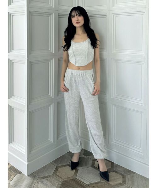GYDA(ジェイダ)の「ワッフルルーズパンツ(スウェットパンツ・レディース・ライム/ブラック/ライトグレー・FREE)」の20枚目の写真