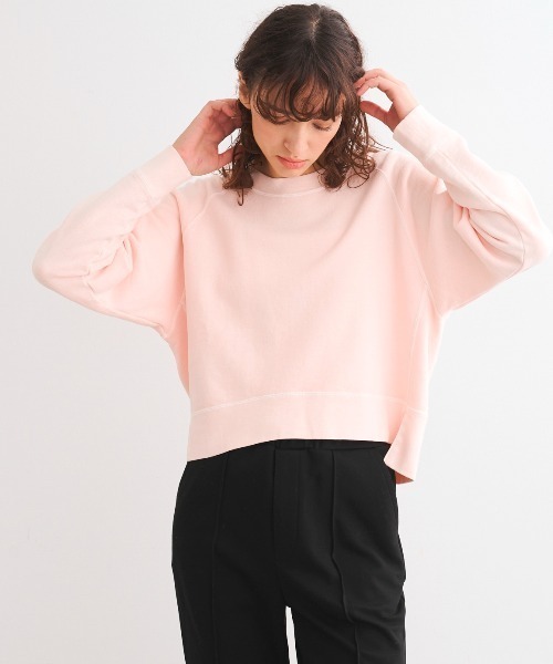 three dots（スリードッツ）の「ピグメントダイ テリースウェット（スウェット・レディース・ブルー/グレー/イエロー・SMALL）」の11枚目の写真