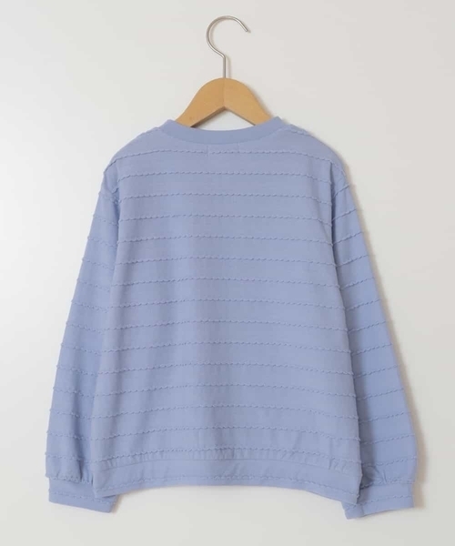 a.v.v（アーヴェヴェ）の「[160]【UVカット】ボーダーJQカーデ（カーディガン/ボレロ・キッズ・ホワイト/ダークインディゴブルー/ブラック・160）」の5枚目の写真