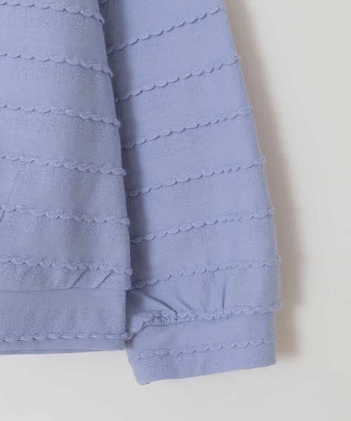 a.v.v（アーヴェヴェ）の「[160]【UVカット】ボーダーJQカーデ（カーディガン/ボレロ・キッズ・ホワイト/ダークインディゴブルー/ブラック・160）」の7枚目の写真