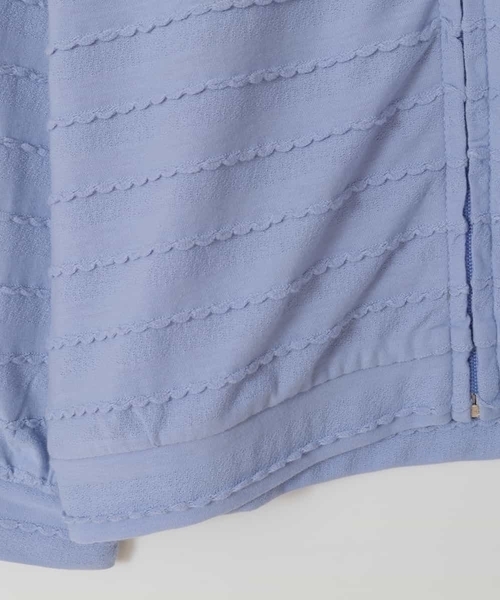 a.v.v（アーヴェヴェ）の「[160]【UVカット】ボーダーJQカーデ（カーディガン/ボレロ・キッズ・ホワイト/ダークインディゴブルー/ブラック・160）」の8枚目の写真