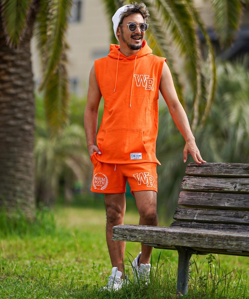 adamsJUGGLER(アダムスジャグラー)の「W/R EMノースリーブパーカー(タンクトップ・メンズ・オレンジ/グレー/ブラック・S/M/L/XL)」の9枚目の写真