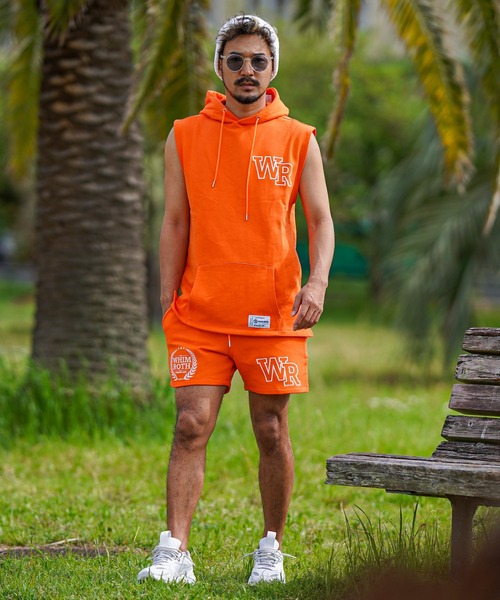 adamsJUGGLER(アダムスジャグラー)の「W/R EMノースリーブパーカー(タンクトップ・メンズ・オレンジ/グレー/ブラック・S/M/L/XL)」の15枚目の写真