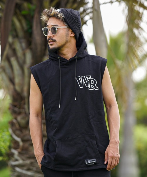 adamsJUGGLER(アダムスジャグラー)の「W/R EMノースリーブパーカー(タンクトップ・メンズ・オレンジ/グレー/ブラック・S/M/L/XL)」の22枚目の写真