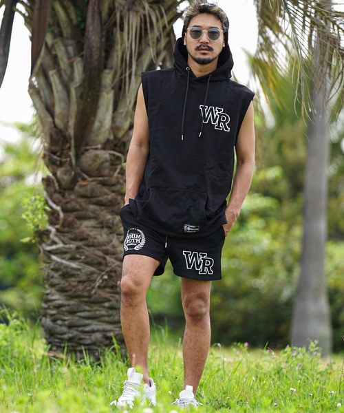 adamsJUGGLER(アダムスジャグラー)の「W/R EMノースリーブパーカー(タンクトップ・メンズ・オレンジ/グレー/ブラック・S/M/L/XL)」の16枚目の写真