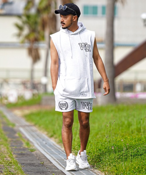 adamsJUGGLER(アダムスジャグラー)の「W/R EMノースリーブパーカー(タンクトップ・メンズ・オレンジ/グレー/ブラック・S/M/L/XL)」の5枚目の写真