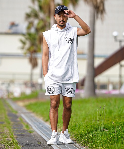 adamsJUGGLER(アダムスジャグラー)の「W/R EMノースリーブパーカー(タンクトップ・メンズ・オレンジ/グレー/ブラック・S/M/L/XL)」の8枚目の写真