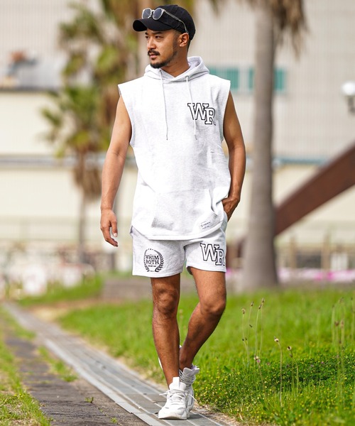 adamsJUGGLER(アダムスジャグラー)の「W/R EMノースリーブパーカー(タンクトップ・メンズ・オレンジ/グレー/ブラック・S/M/L/XL)」の14枚目の写真