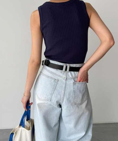 CANAL JEAN（キャナルジーン）の「El mar　ハリ抜きリブタンクトップ（タンクトップ・レディース・ネイビー/レッド/グレー・ONE SIZE）」の5枚目の写真