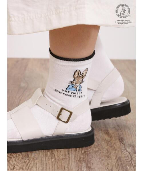 Samansa Mos2（サマンサ モスモス）の「【PETER RABBIT(TM)×Samansa Mos2】ソックス（ソックス/靴下・レディース・ブラック/ブルー/レッド/ブラウン・F）」の11枚目の写真