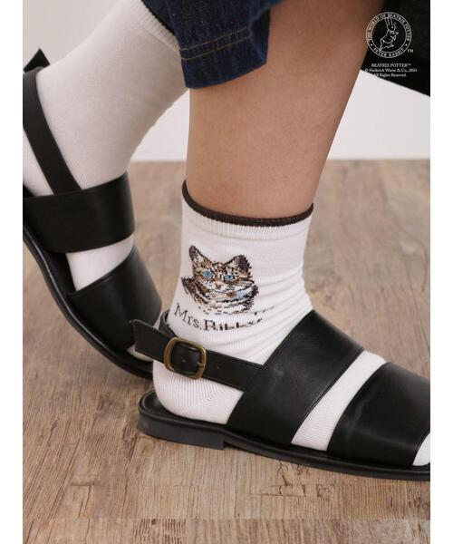 Samansa Mos2（サマンサ モスモス）の「【PETER RABBIT(TM)×Samansa Mos2】ソックス（ソックス/靴下・レディース・ブラック/ブルー/レッド/ブラウン・F）」の10枚目の写真