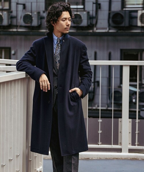 別注】TAGLIATORE / BERTRAM ウール ネイビーソリッド コート（その他