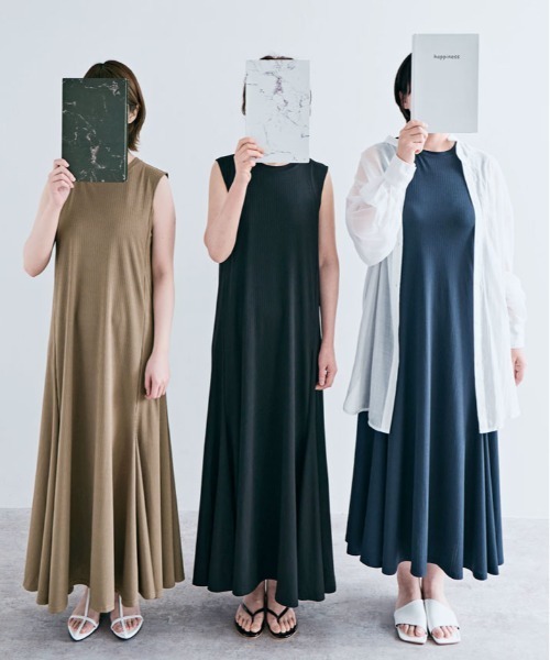 kirakiraShop(キラキラショップ)の「プリーツ ストレッチ マーメイド ロング ワンピース(ワンピース・レディース・ブラック/ライトグレー/ブラウン/ネイビー/ダークグリーン/モカ・M)」の18枚目の写真