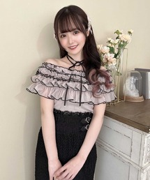 couture BY ROJITA | 配色メローフリルトップス(Tシャツ/カットソー)