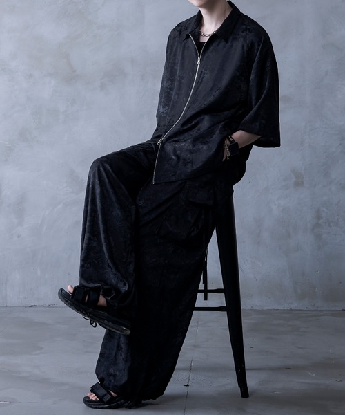 Ellno Loset Aranコラボ　サテンJQドロストカーゴパンツ Ellno Loset by Aran（エルノロゼットバイアラン）の「【Aran