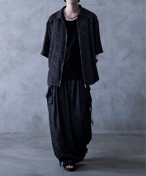 Ellno Loset Aranコラボ　サテンJQドロストカーゴパンツ Ellno Loset by Aran（エルノロゼットバイアラン）の「【Aran