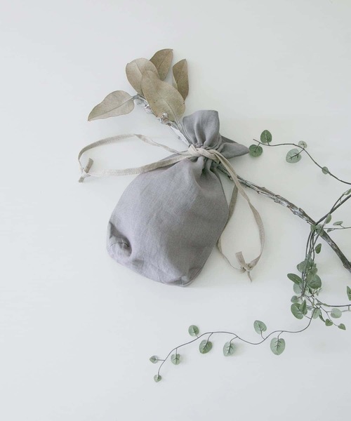 URBAN RESEARCH DOORS(アーバンリサーチドアーズ)の「『WEB限定』『別注』miiThaaii×DOORS バイカラーリネン巾着S(その他雑貨・レディース・グレー/ミント・SMALL)」の22枚目の写真