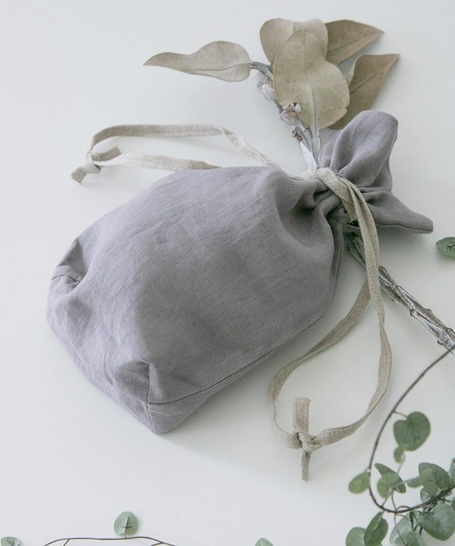 URBAN RESEARCH DOORS(アーバンリサーチドアーズ)の「『WEB限定』『別注』miiThaaii×DOORS バイカラーリネン巾着S(その他雑貨・レディース・グレー/ミント・SMALL)」の21枚目の写真