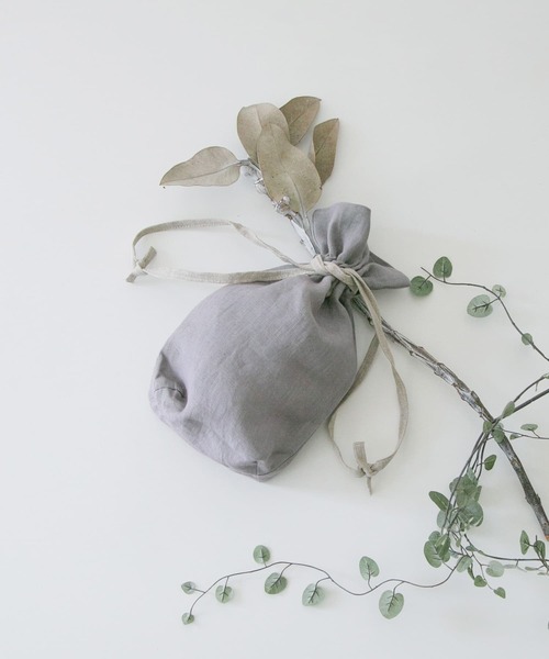 URBAN RESEARCH DOORS(アーバンリサーチドアーズ)の「『WEB限定』『別注』miiThaaii×DOORS バイカラーリネン巾着S(その他雑貨・レディース・グレー/ミント・SMALL)」の20枚目の写真