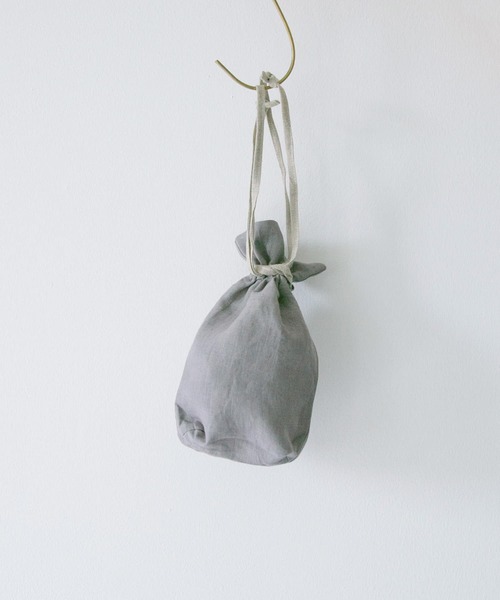 URBAN RESEARCH DOORS(アーバンリサーチドアーズ)の「『WEB限定』『別注』miiThaaii×DOORS バイカラーリネン巾着S(その他雑貨・レディース・グレー/ミント・SMALL)」の18枚目の写真