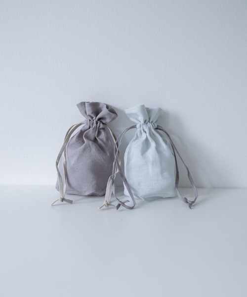 URBAN RESEARCH DOORS(アーバンリサーチドアーズ)の「『WEB限定』『別注』miiThaaii×DOORS バイカラーリネン巾着S(その他雑貨・レディース・グレー/ミント・SMALL)」の17枚目の写真