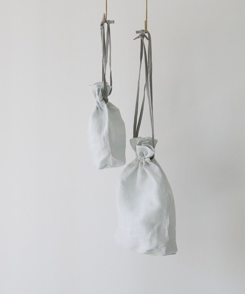 URBAN RESEARCH DOORS(アーバンリサーチドアーズ)の「『WEB限定』『別注』miiThaaii×DOORS バイカラーリネン巾着S(その他雑貨・レディース・グレー/ミント・SMALL)」の16枚目の写真