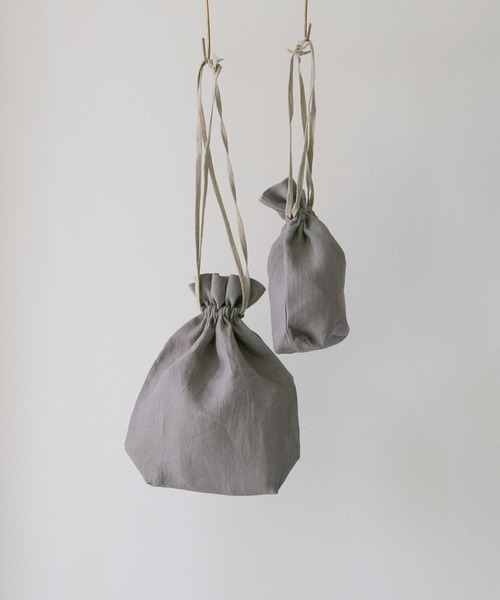 URBAN RESEARCH DOORS(アーバンリサーチドアーズ)の「『WEB限定』『別注』miiThaaii×DOORS バイカラーリネン巾着S(その他雑貨・レディース・グレー/ミント・SMALL)」の15枚目の写真