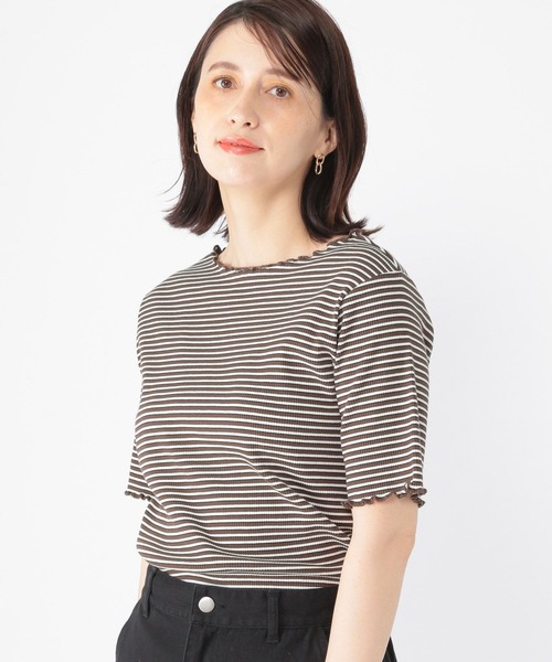 studio CLIP（スタディオクリップ）の「アソートテレコメロー半袖プルオーバー（Tシャツ/カットソー・レディース・オフホワイト/スモーク/その他1/その他2・MEDIUM/LARGE）」の8枚目の写真