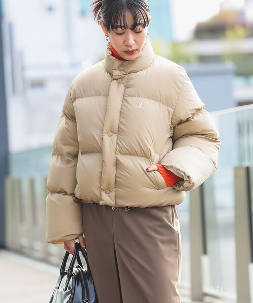 Ray BEAMS（レイビームス）の「GYMPHLEX / ダウン ショート ジャケット（ダウンジャケット/コート・レディース・ベージュ/ブラック・12/14）」の12枚目の写真