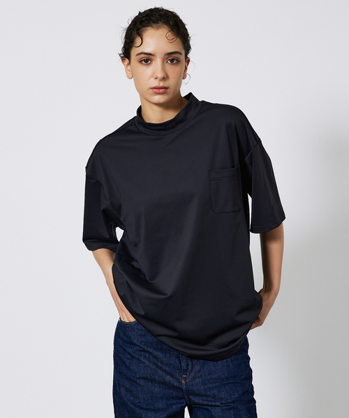 ABAHOUSE（アバハウス）の「MOCK-NECK TEE/モックネックTシャツ（Tシャツ/カットソー・メンズ・ホワイト/ブラック・M/L/XL）」の6枚目の写真