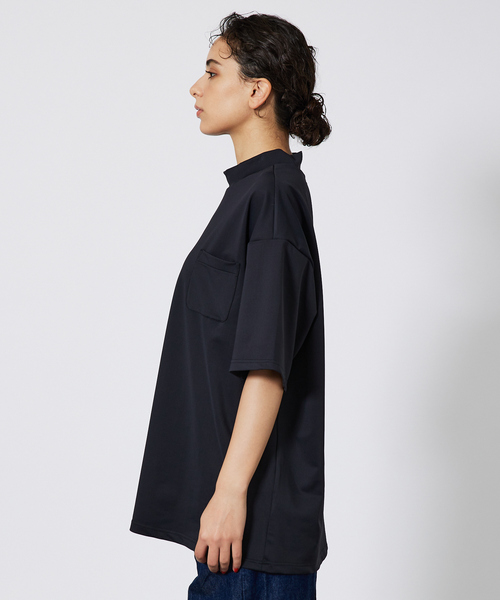 ABAHOUSE（アバハウス）の「MOCK-NECK TEE/モックネックTシャツ（Tシャツ/カットソー・メンズ・ホワイト/ブラック・M/L/XL）」の7枚目の写真